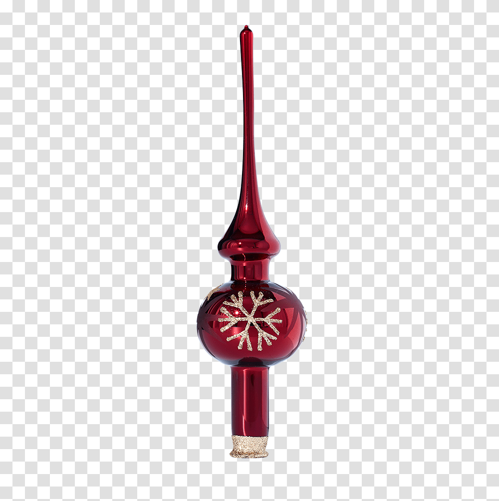 Tree Topper Red With Golden Stars And Flakes Body Jewelry, Bottle, Perfume, Cosmetics, Lamp Transparent Png