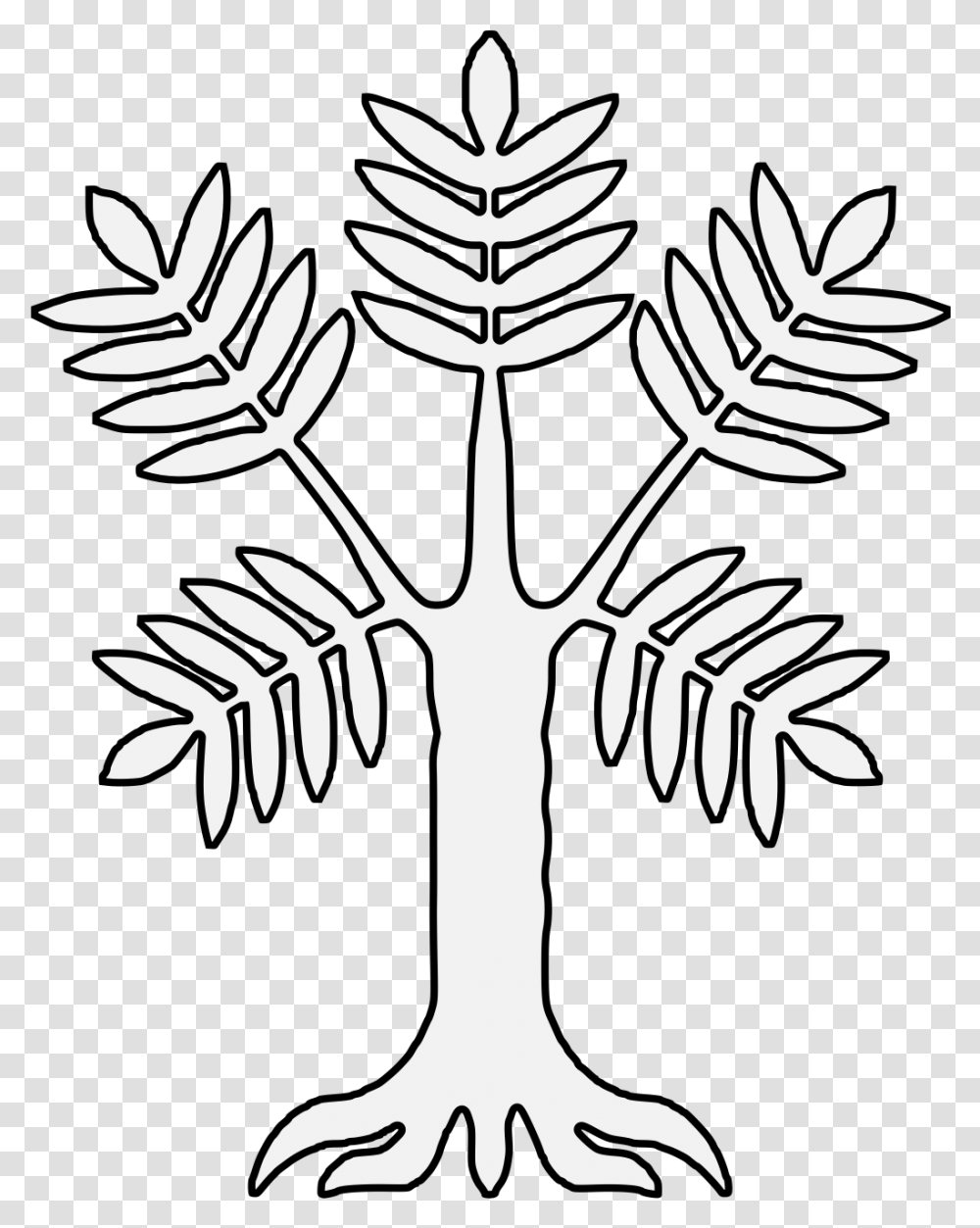 Tree Traceable Heraldic Art Zig Zag Lines In A Circle, Snowflake Transparent Png