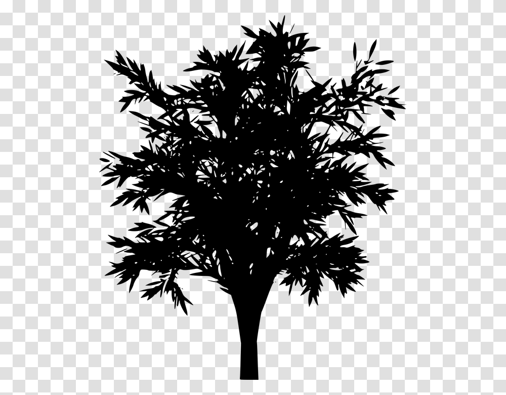 Tree Vector Black Silhouette Vektrel, Gray, World Of Warcraft Transparent Png