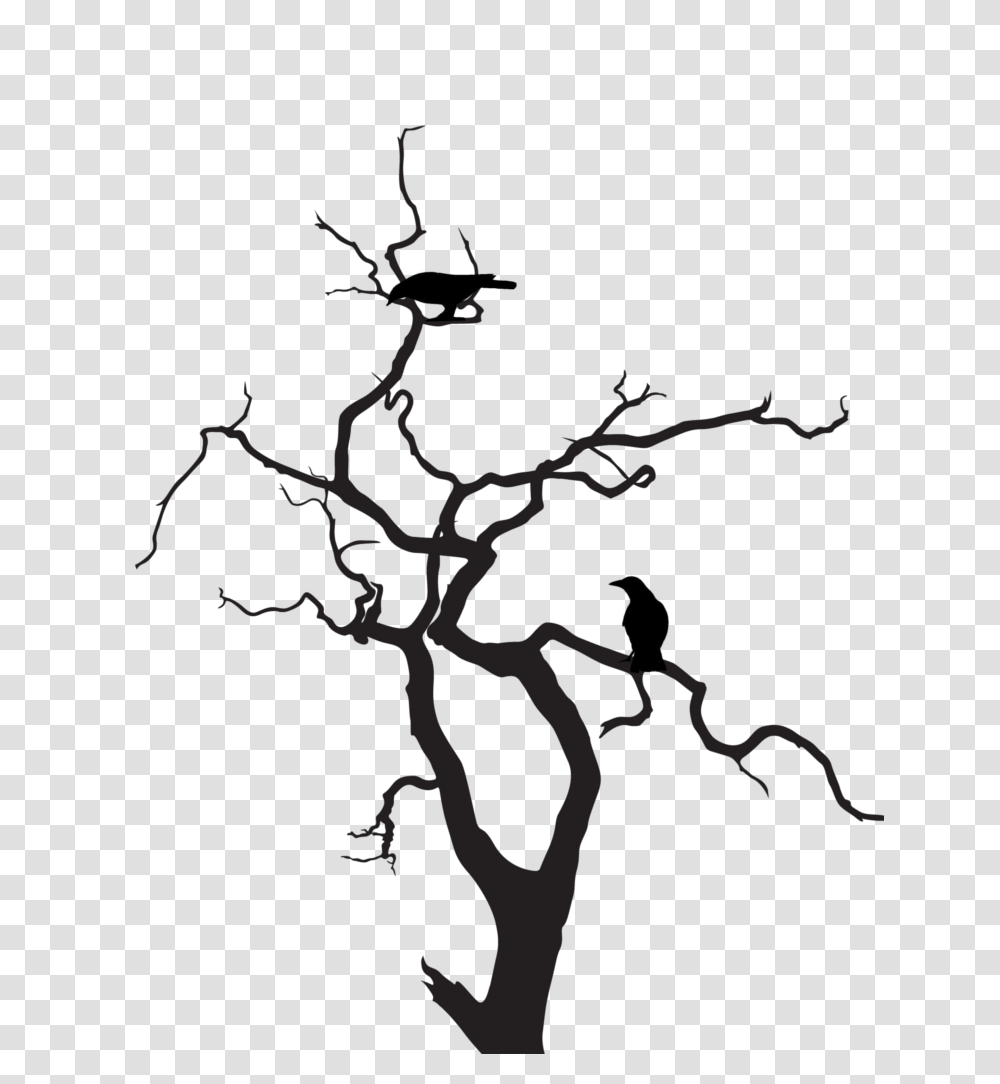 Tree Wcrows Silhouette Transparent Png