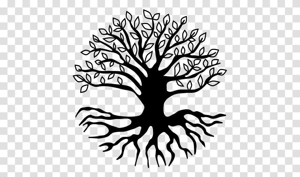 Tree With Deep Roots Clip Art Yoga Tree Pose Drawing, Plant, Flower, Blossom, Pattern Transparent Png