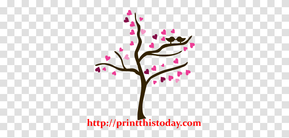 Tree With Heart, Plant, Flower, Blossom, Cherry Blossom Transparent Png
