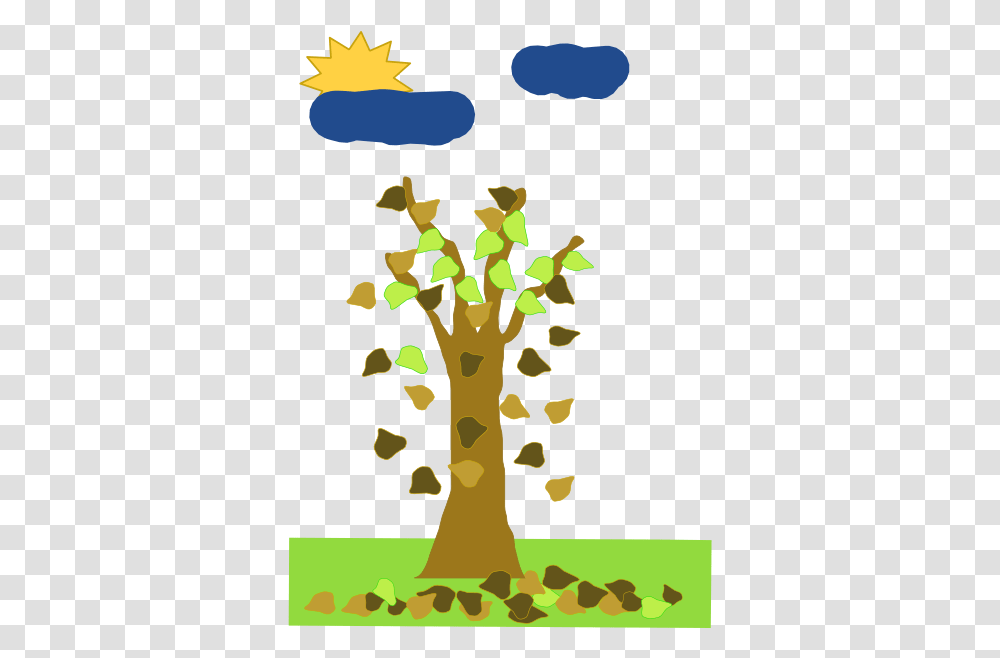 Tree With Leaves Falling Clip Art Tree Falling Leaf Autumn Season Images For Kids, Poster, Advertisement, Plant, Graphics Transparent Png