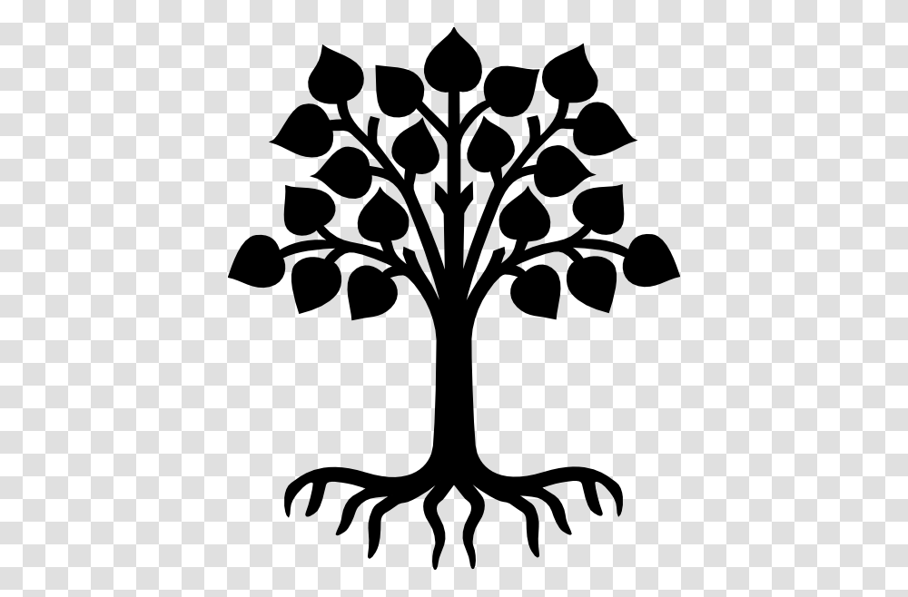 Tree With Rootslack Clip Art, Stencil, Plant, Silhouette, Rug Transparent Png