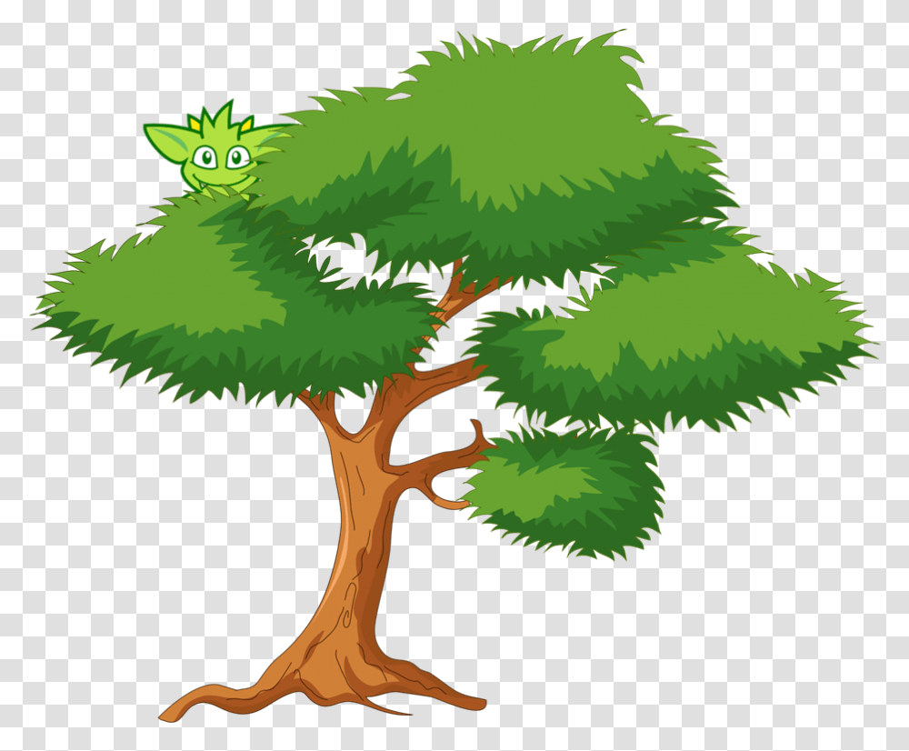 Tree With Three Branches Cartoon Tree, Plant, Conifer, Leaf, Vegetation Transparent Png