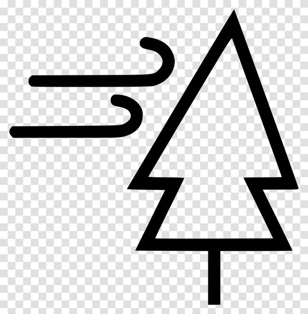 Tree With Wind Movie Camera, Sign, Triangle, Star Symbol Transparent Png