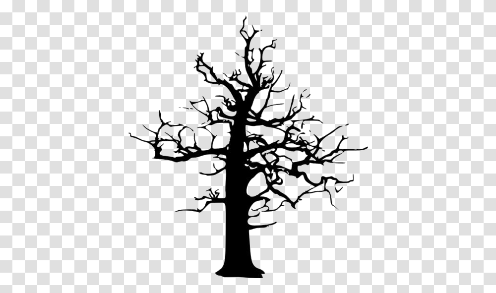 Tree Without Leaves Hd Images Stickers Vectors Dead Tree Vector, Plant, Silhouette, Oak, Flower Transparent Png