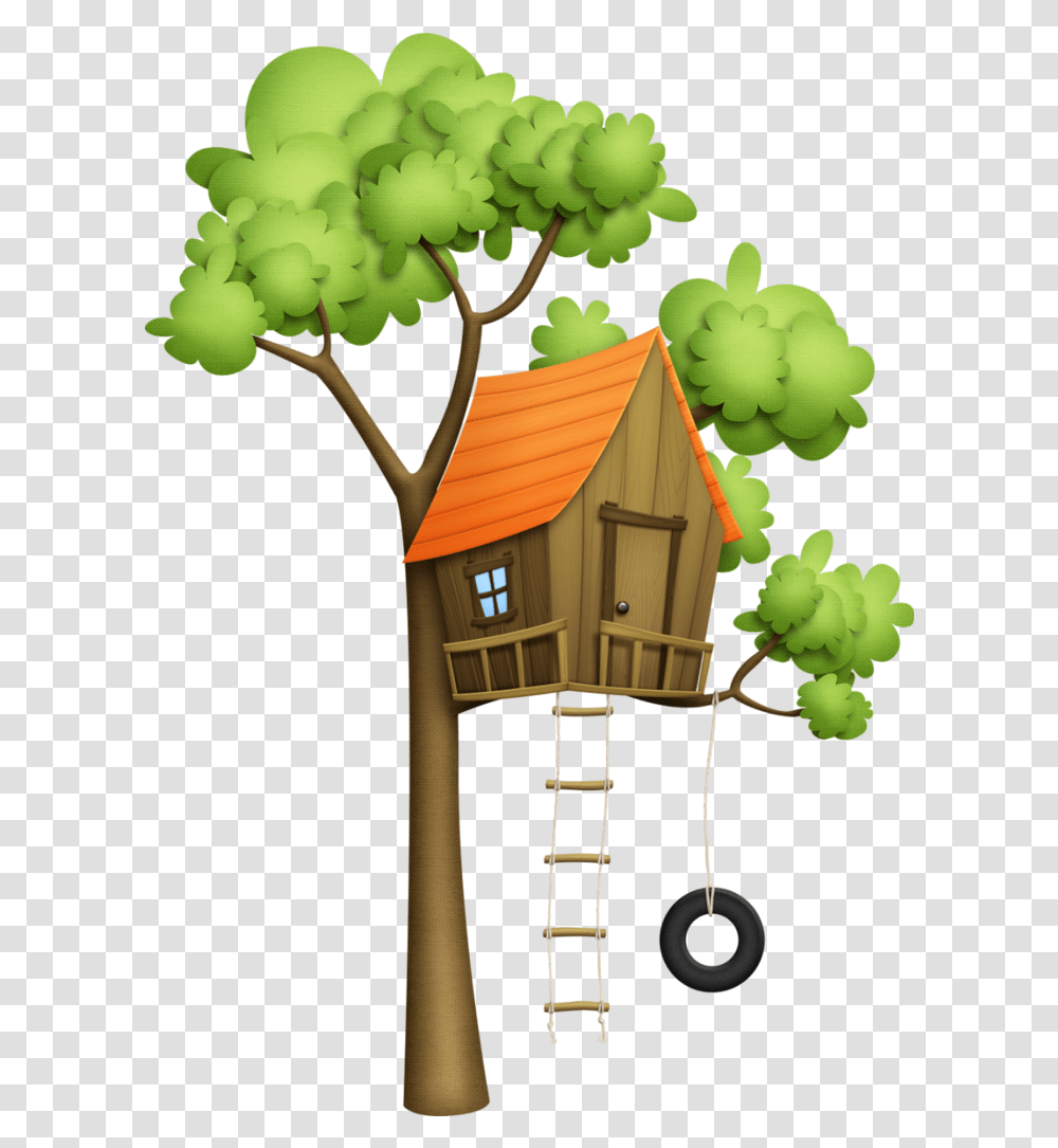 Treehouse Cartoon Tree House, Housing, Building, Lamp, Bird Feeder Transparent Png