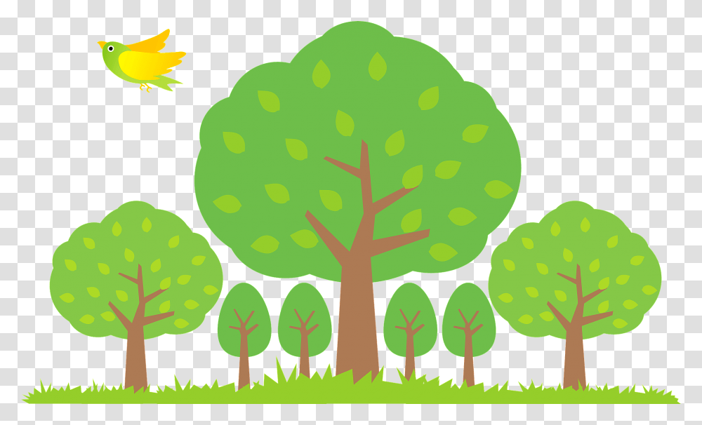 Trees Forest Bird Clipart, Plant, Pattern, Green Transparent Png