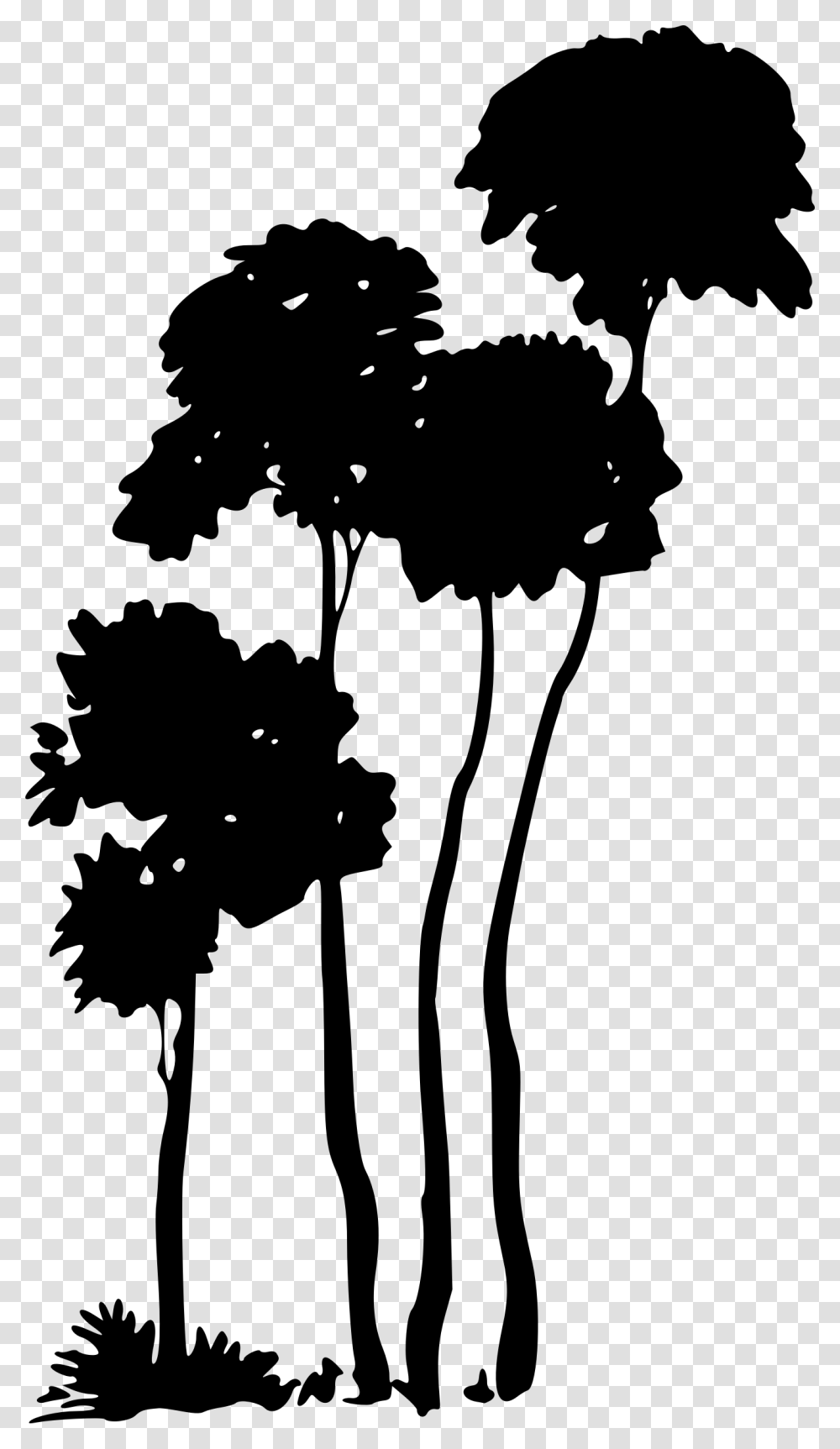 Trees Silhouette Clip Arts Arthur Rackham Fairy Silhouettes, Gray, World Of Warcraft Transparent Png
