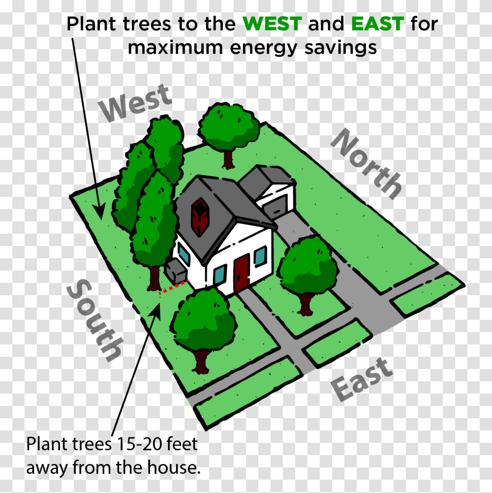 Trees Top View Where Should I Plant It's Best To Plant Diagram, Housing, Building, Minecraft, Pac Man Transparent Png