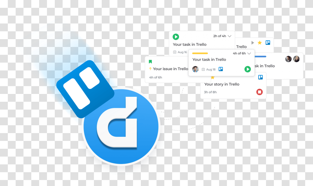 Trello Integration With Duefocus Time Tracking Software Technology Applications, Text, Security, Key, Label Transparent Png
