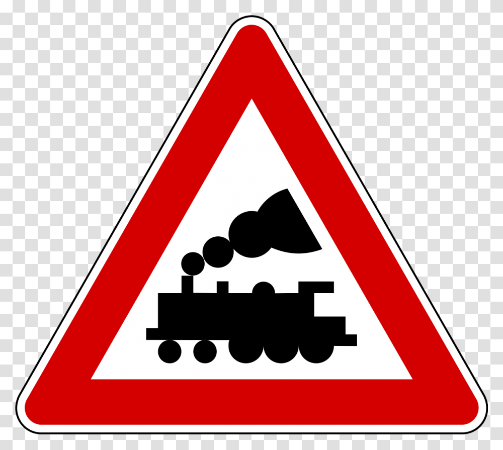 Tren De Transito Paso Nivel, Triangle, Sign, Road Sign Transparent Png