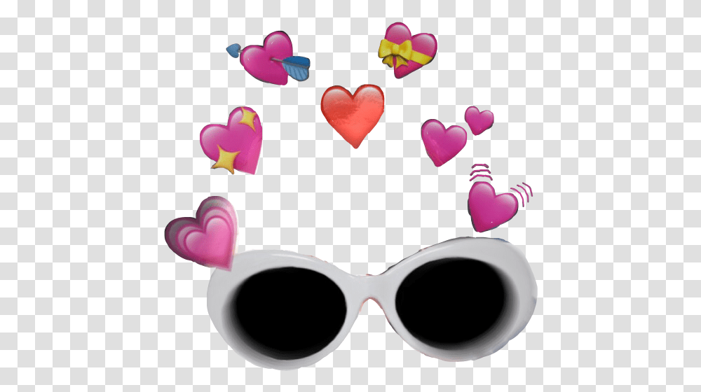 Trending Clout Stickers Heart, Accessories, Accessory, Glasses, Sunglasses Transparent Png