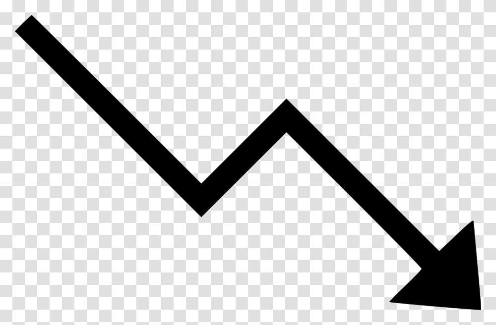 Trending Down Arrow Chart Decrease Icon Free Download, Axe, Tool, Stencil Transparent Png