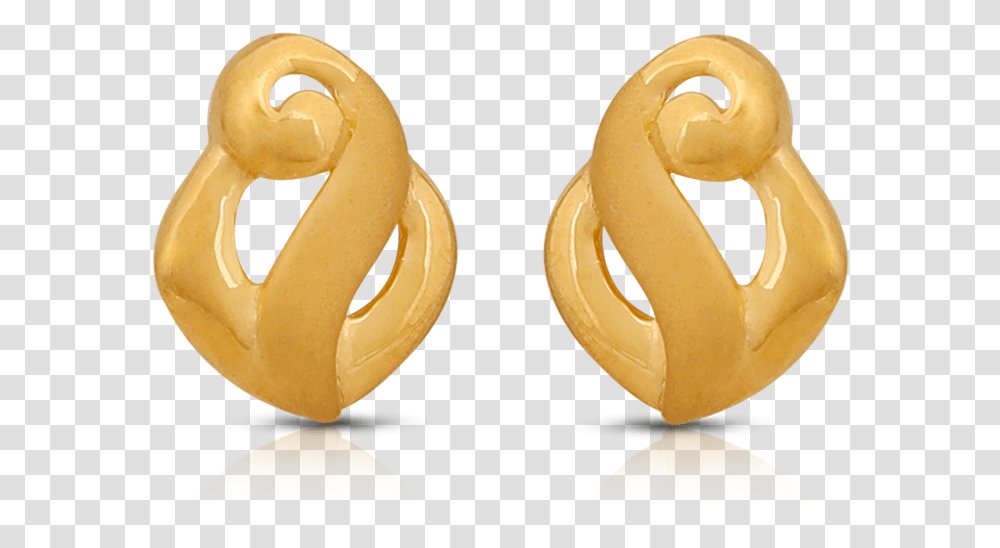 Trendy Hook Shaped Gold Stud Earrings, Food, Sweets, Confectionery, Dessert Transparent Png