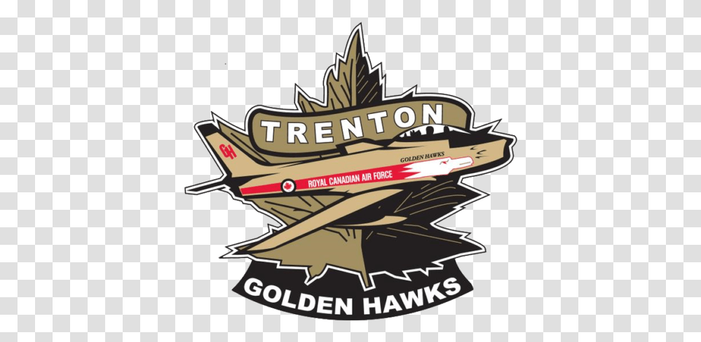 Trenton Goldenhawkslogo1480435 Quinte News Trenton Golden Hawks Logo, Symbol, Text, Label, Buffalo Transparent Png