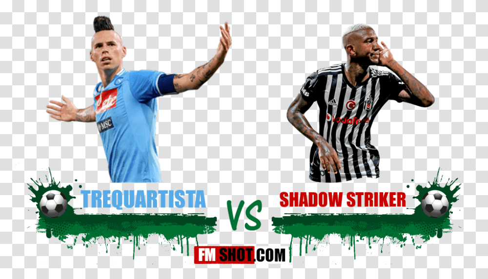 Trequartista Vs Shadow Striker Kick Up A Soccer Ball, Person, Poster, Advertisement Transparent Png