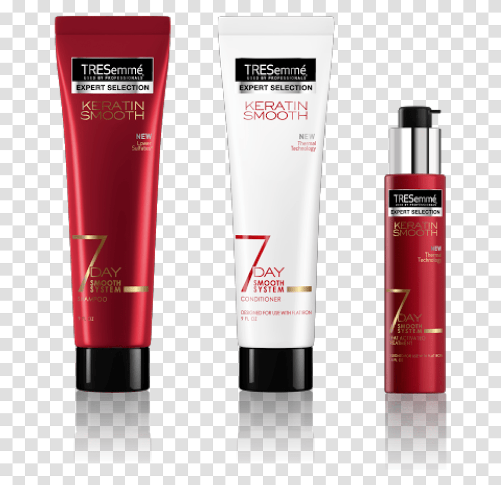 Tresemme 7 Day Smooth System Tresemme Keratin Smooth Modo De Uso, Cosmetics, Bottle, Aluminium, Can Transparent Png