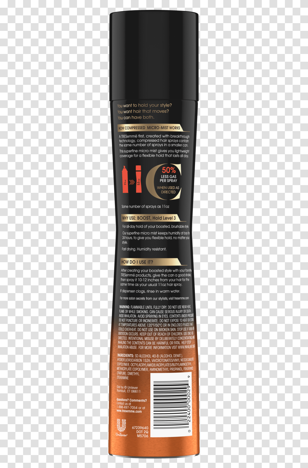 Tresemme Hair Hold Spray, Bottle, Poster, Advertisement, Flyer Transparent Png