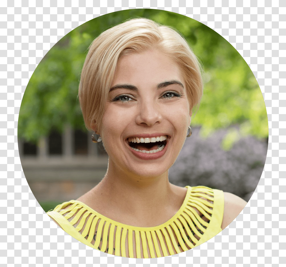 Tress Blond, Face, Person, Smile, Laughing Transparent Png