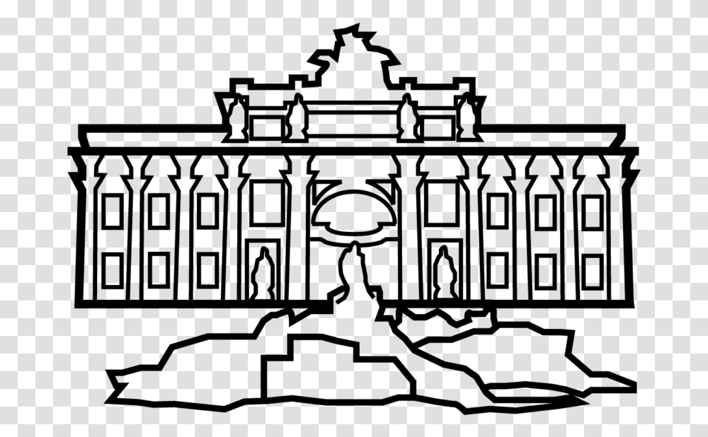 Trevi Fountain Black And White Clipart, Gray, World Of Warcraft Transparent Png