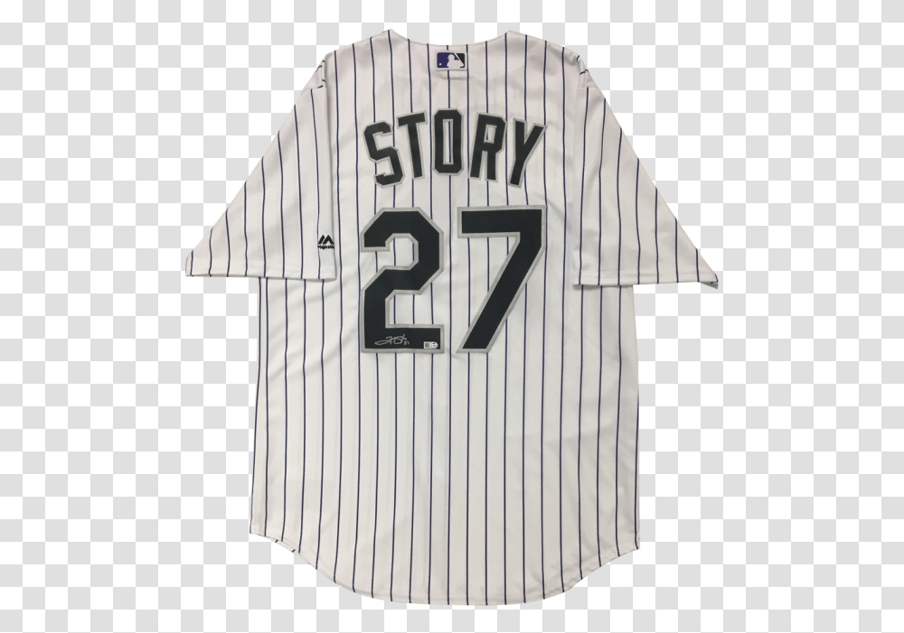 Trevor Story Autographed Rockies Authentic Jersey Baseball Uniform, Apparel, Shirt Transparent Png