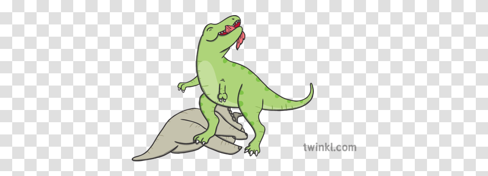 Trex Eating Illustration Twinkl Animal Figure, Reptile, Dinosaur, T-Rex Transparent Png