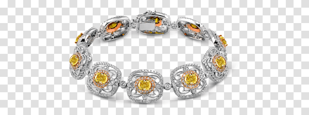 Tri Color Yellow And White Diamond Bracelet Bracelet, Accessories, Accessory, Jewelry, Gemstone Transparent Png
