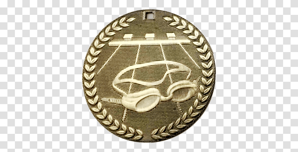 Tri Sswim Medal Gold 2 Inches, Symbol, Coin, Money, Buckle Transparent Png
