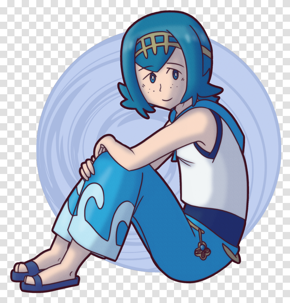 Trial Captain Lana From Pokemon Sunmoon I Love The Pokmon Sun And Moon, Person, Costume, Kneeling Transparent Png