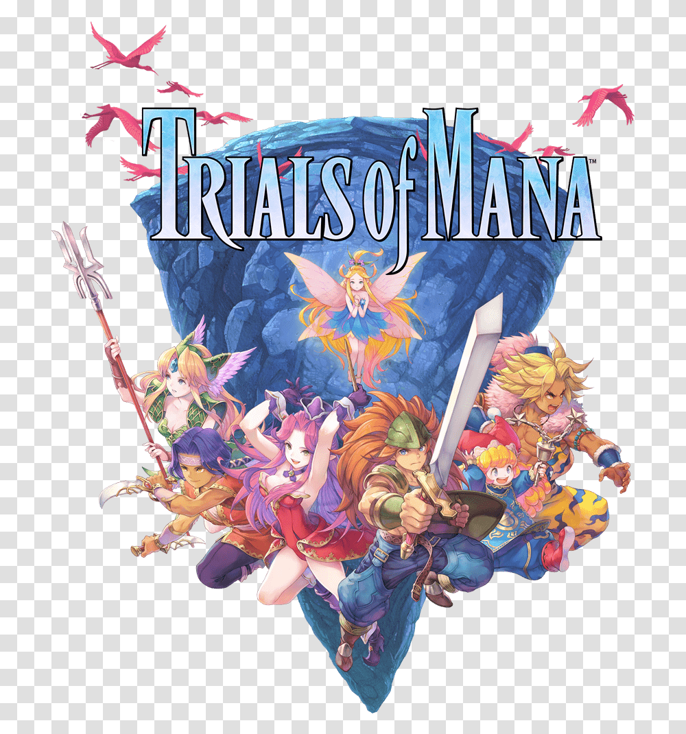 Trials Of Mana Personality Quiz Trails Of Mana Poster, Graphics, Art, Crowd, Painting Transparent Png