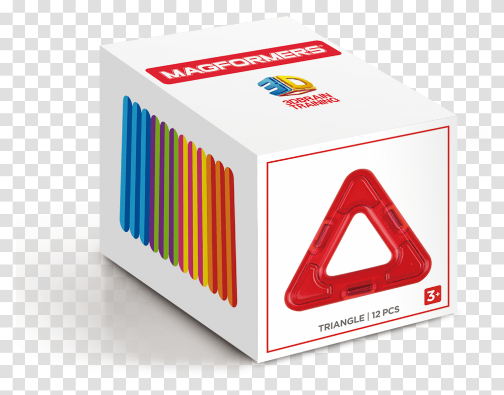 Triangle 12pc Set Magformers Triangles, Cardboard, Carton, Box Transparent Png