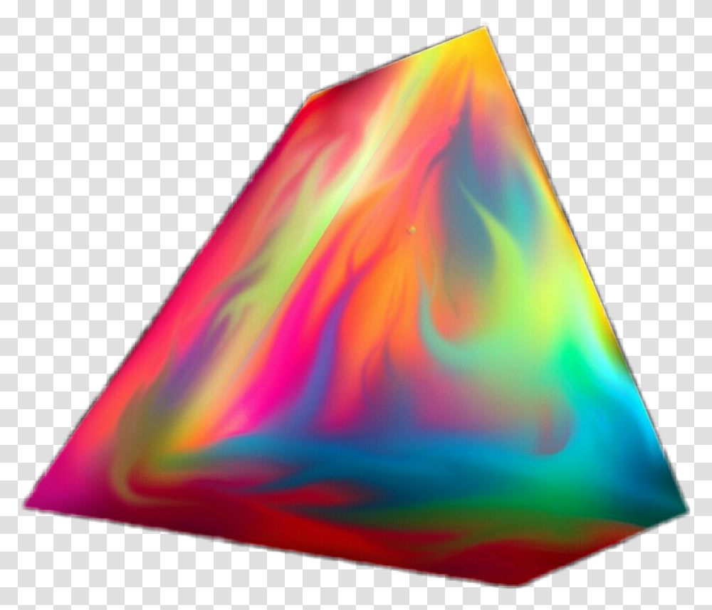 Triangle 3d Colors Colorful 3deffect Irethf5 Art, Cone, Dye Transparent Png