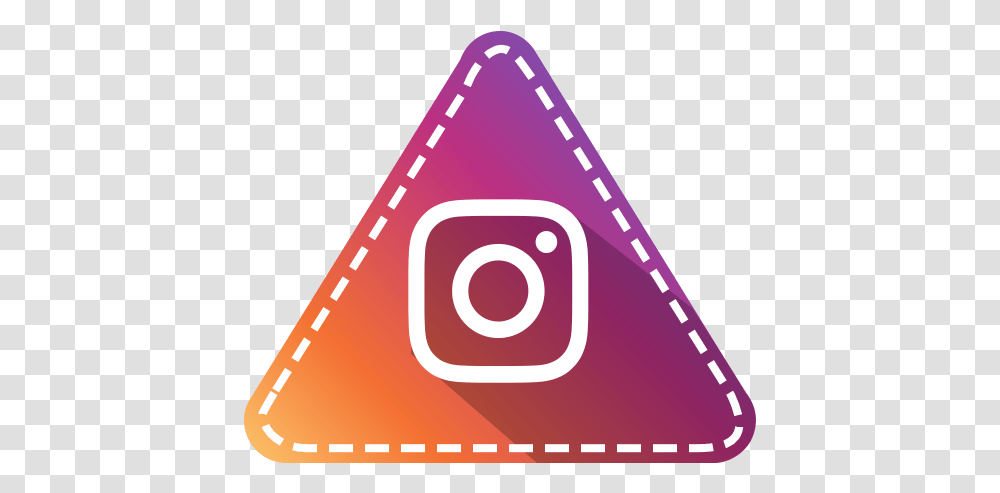 Triangle App Social Colorful Instagram Hexagon Insta Icon Instagram Triangle, Symbol, Sign, Road Sign Transparent Png