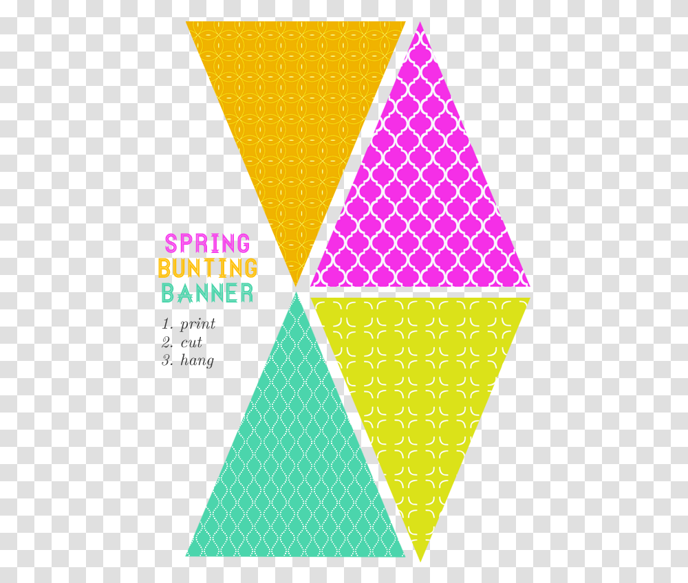 Triangle Banner Clipart Free Printable Bunting Flag Template, Rug Inside Triangle Banner Template Free