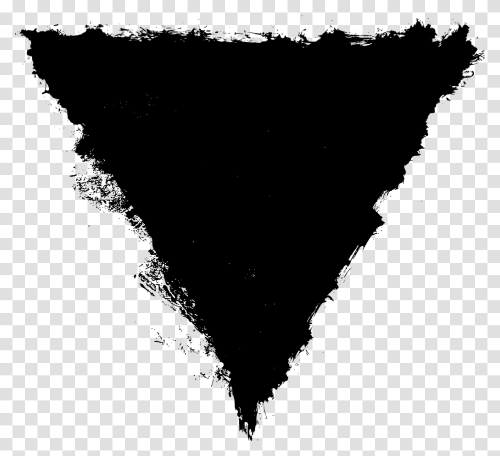 Triangle Black Grunge Triangleart Trianglesticker Graphic Design, Gray, World Of Warcraft Transparent Png