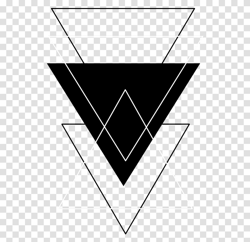 Triangle Black White Tumblr Freetoedit Triangle, Star Symbol Transparent Png