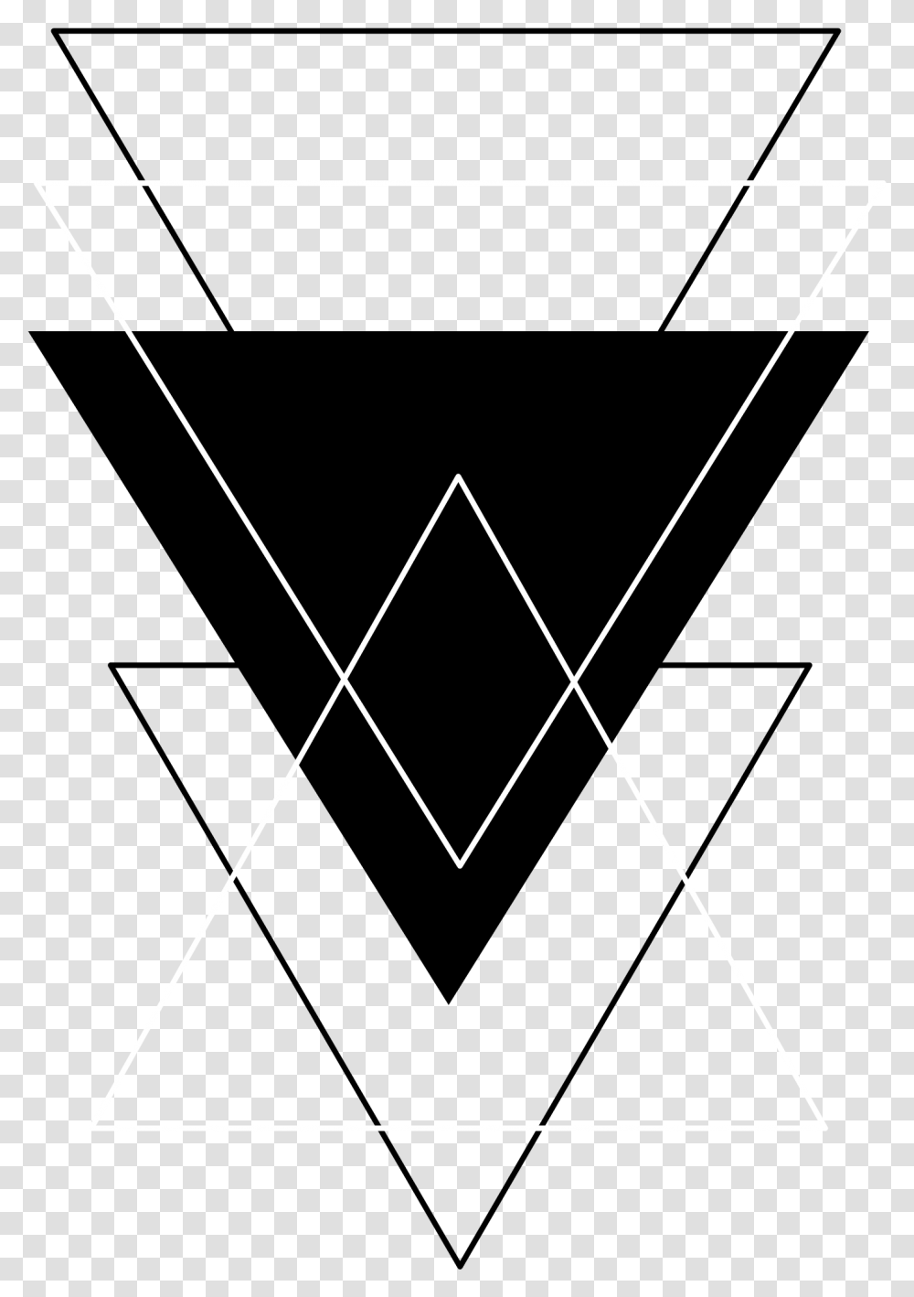 Triangle Black White Tumblr Freetoedit Triangle Tumblr, Star Symbol Transparent Png