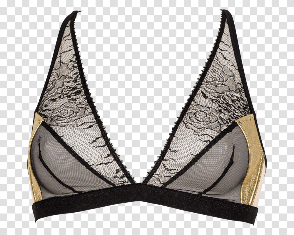 Triangle Bra Rosa Gold Judith Lingerie, Clothing, Apparel, Underwear, Thong Transparent Png