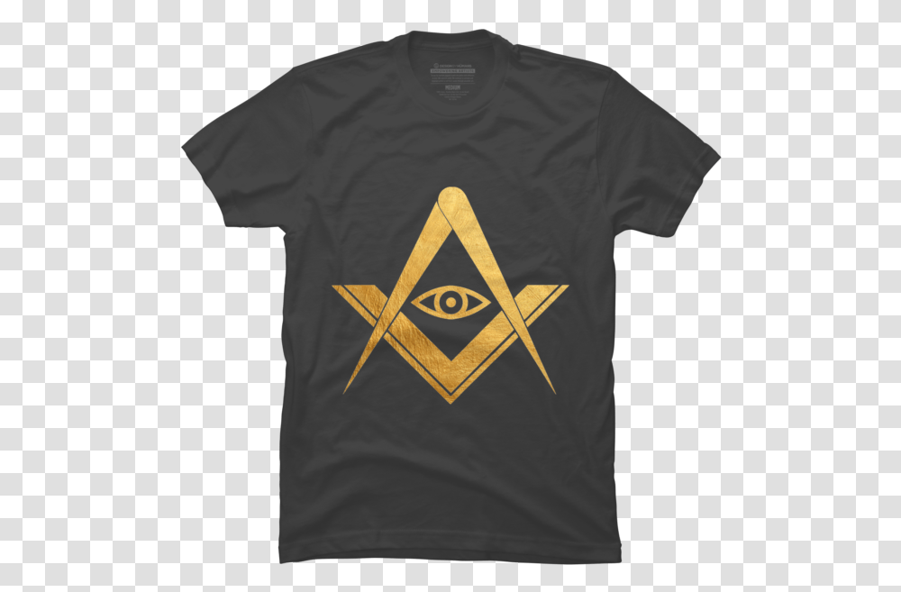 Triangle Eye Square And Compass, Apparel, T-Shirt Transparent Png