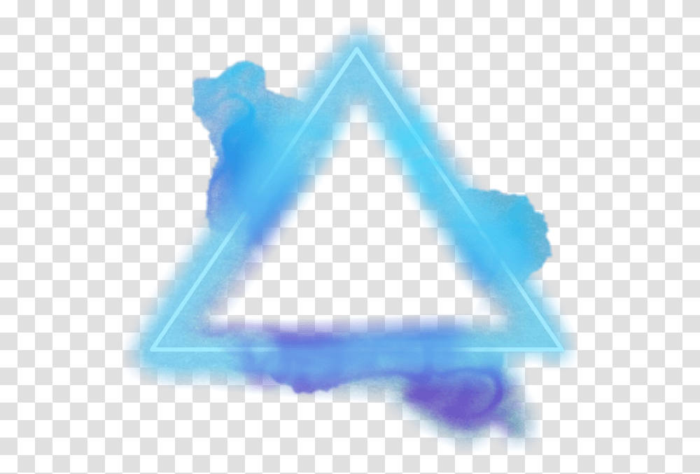 Triangle Frame Geometry Blue Smoke Triangle Transparent Png