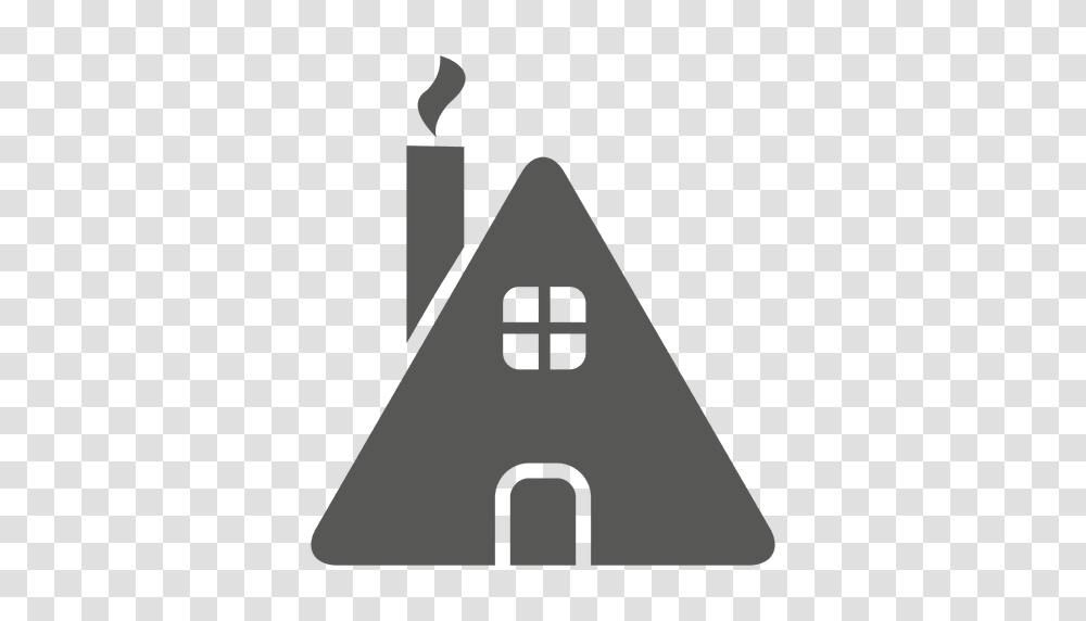 Triangle House With Smoke Chimney Transparent Png