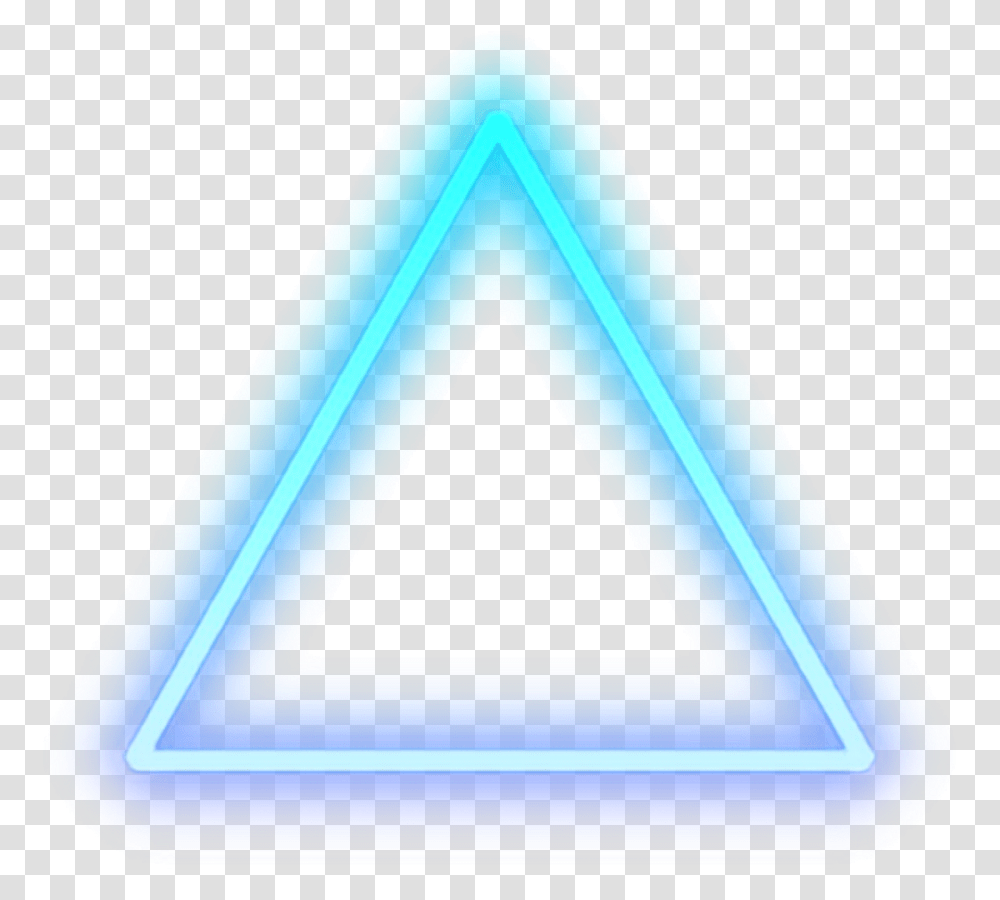 Triangle Neon Blue Color Vaporwave Aesthetic Neon Triangle Transparent Png
