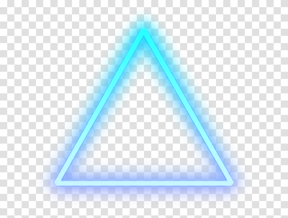 Triangle Neon Bright Abstract Blue Purple Triangle, Mailbox Transparent Png