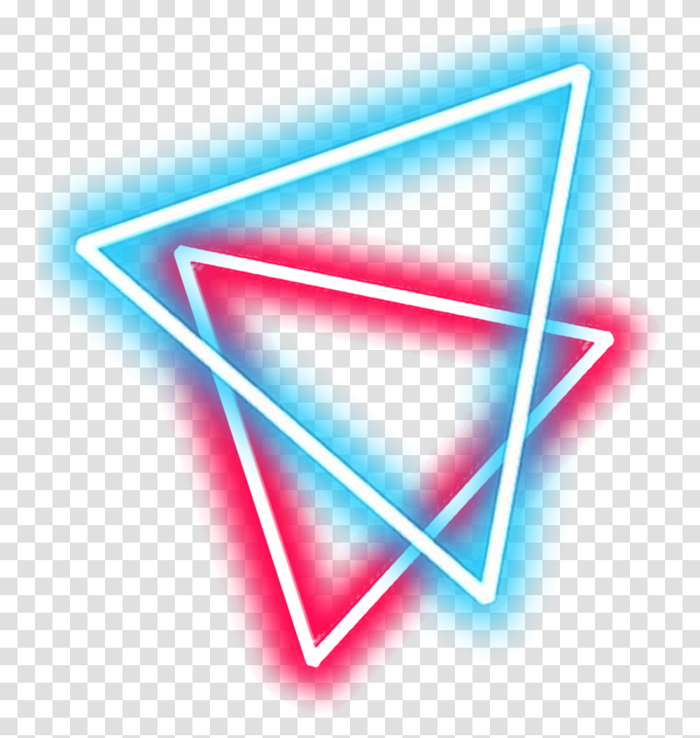 Triangle Neon Neon Double Triangle, Light Transparent Png