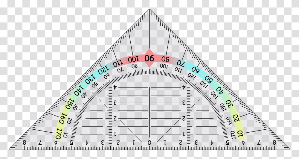 Triangle Protractor, Plot, Number Transparent Png
