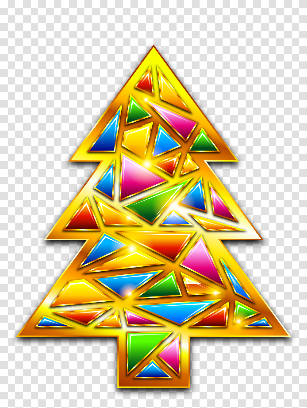 Triangle Tree Clipart Clip Freeuse Library Gold Christmas Stilizzato Babbo Natale, Star Symbol, Plant, Lighting Transparent Png