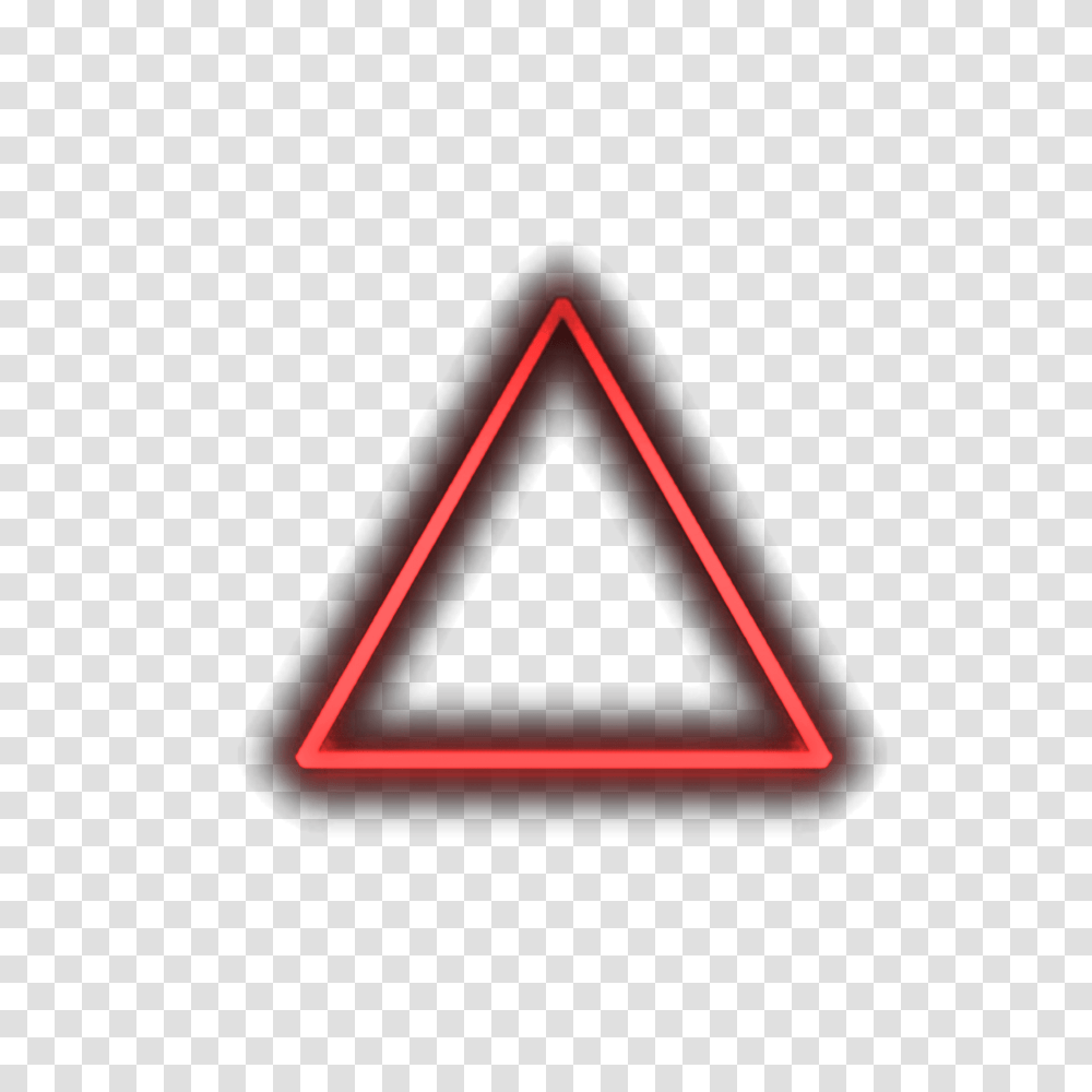 Triangle Triangle Red Neon Flash Cadre Framestickers Transparent Png
