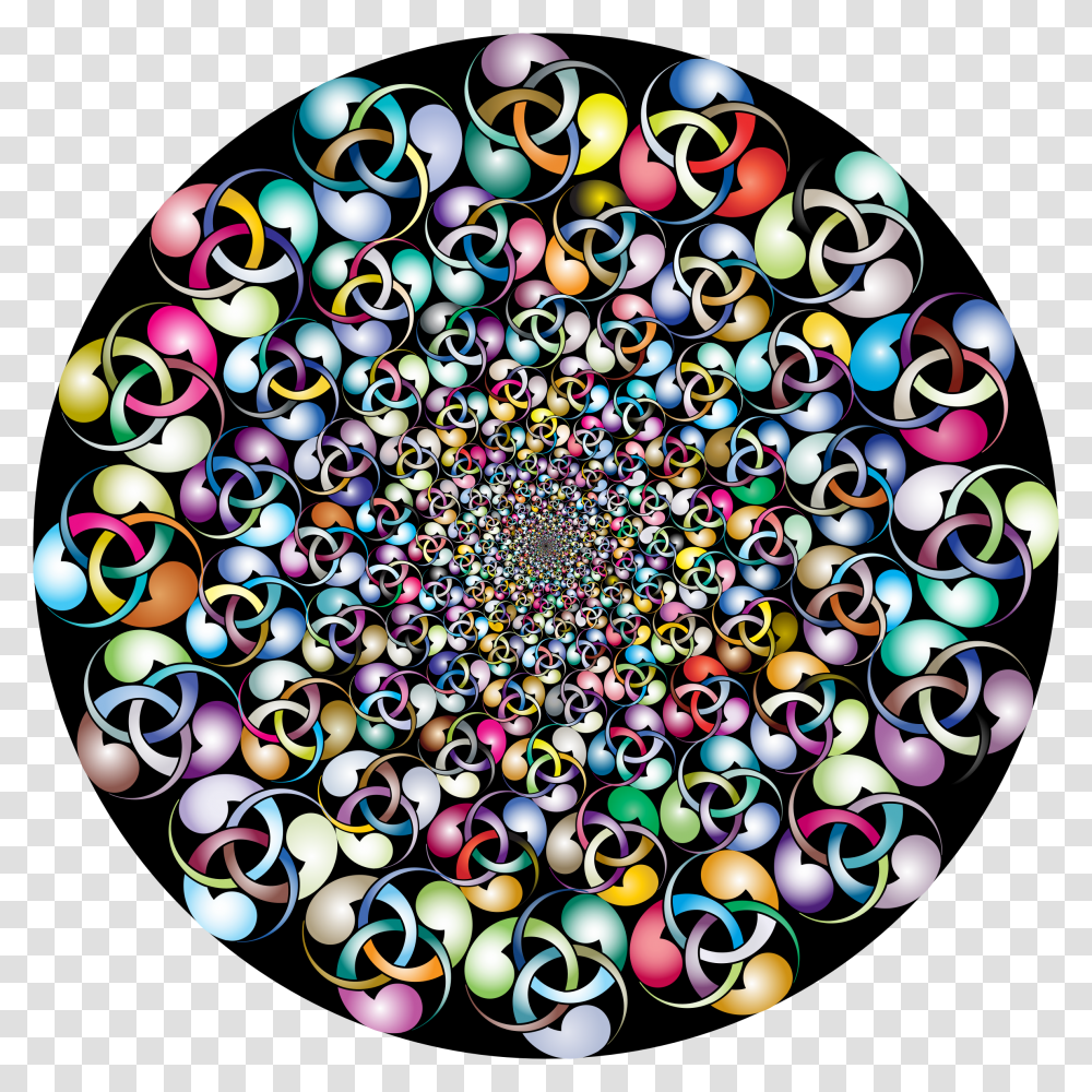 Triangle Triskell Vortex Prismatic With Background Circle, Pattern, Fractal Transparent Png